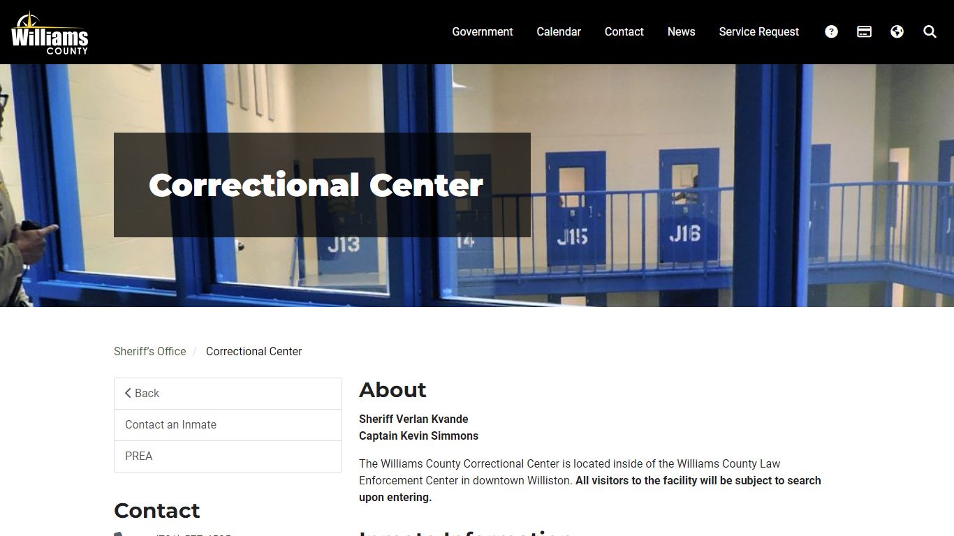 Correctional Center - Williams County, ND